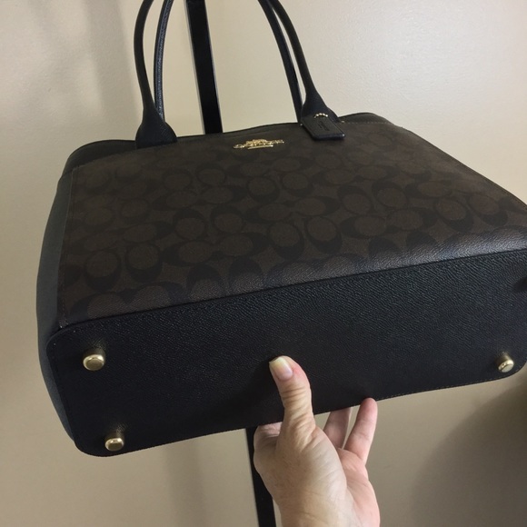 NWT🌹Stunning Brown/Black Compartment Coach Bag🌹 - Picture 3 of 8